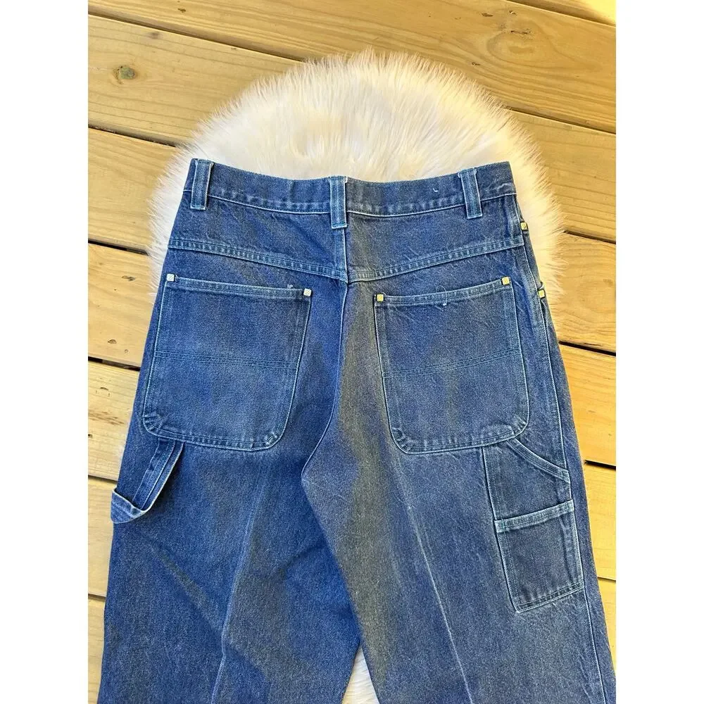 Vintage 90s Y2K Zen Baggy Cargo Denim Blue Jeans
